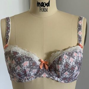 Freya Cottage Underwire Bra 32E and Panty Medium underwear set